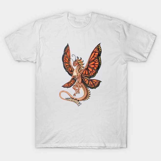 Gorgeous Monarch Butterfly Dragon T-Shirt by Sandra Staple